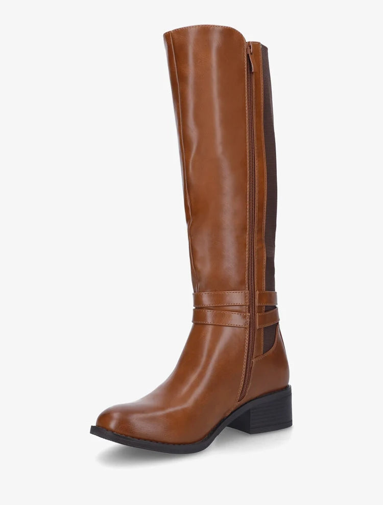 Bottes à sangles et talon bloc