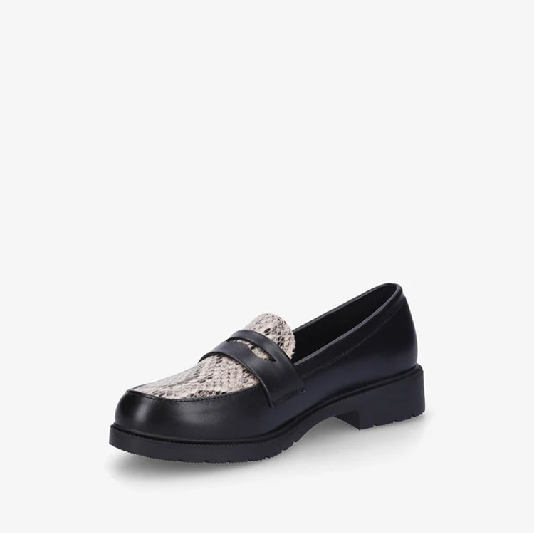 Mocassins Citadins à Empiècement Animalier
