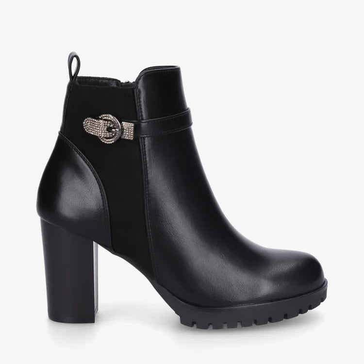 Demi bottes bi-matière à boucle strassée