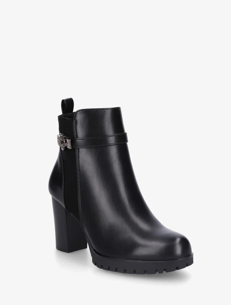 Demi bottes bi-matière à boucle strassée