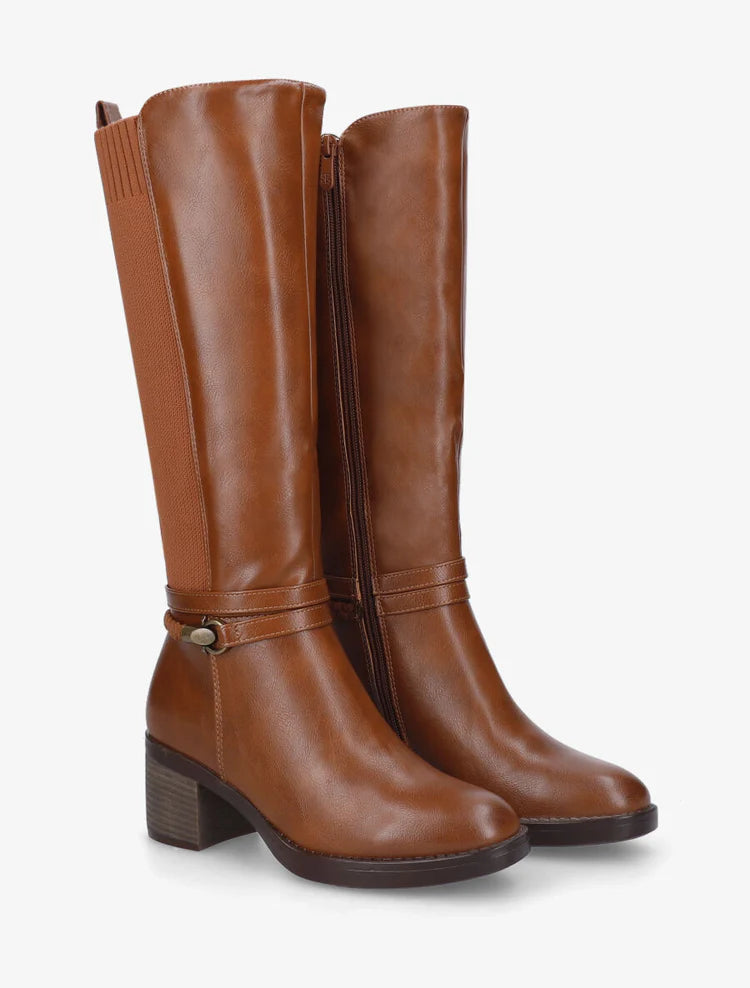 Bottes en simili à sangle tressée