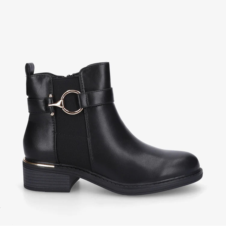 Bottines élastiques à boucle ronde