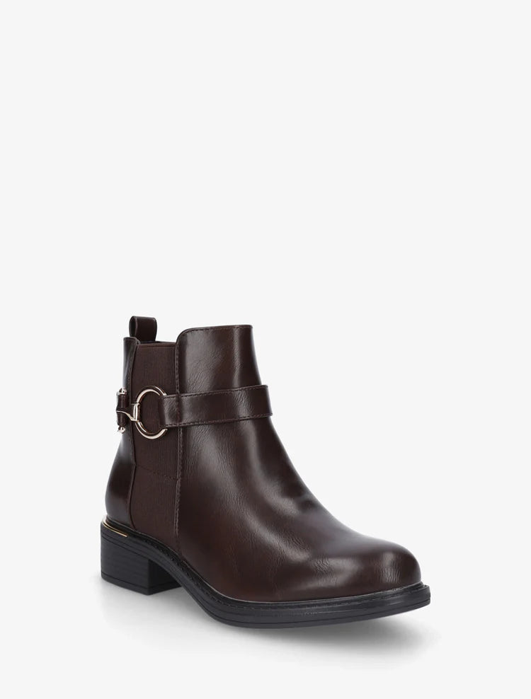 Bottines élastiques à boucle ronde