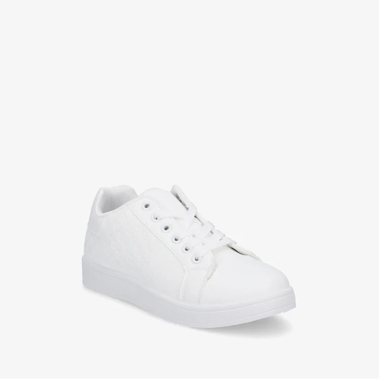 Baskets basses à lacets damier
