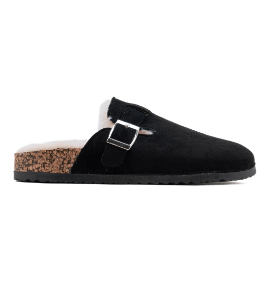 Sabots fourrés à boucle