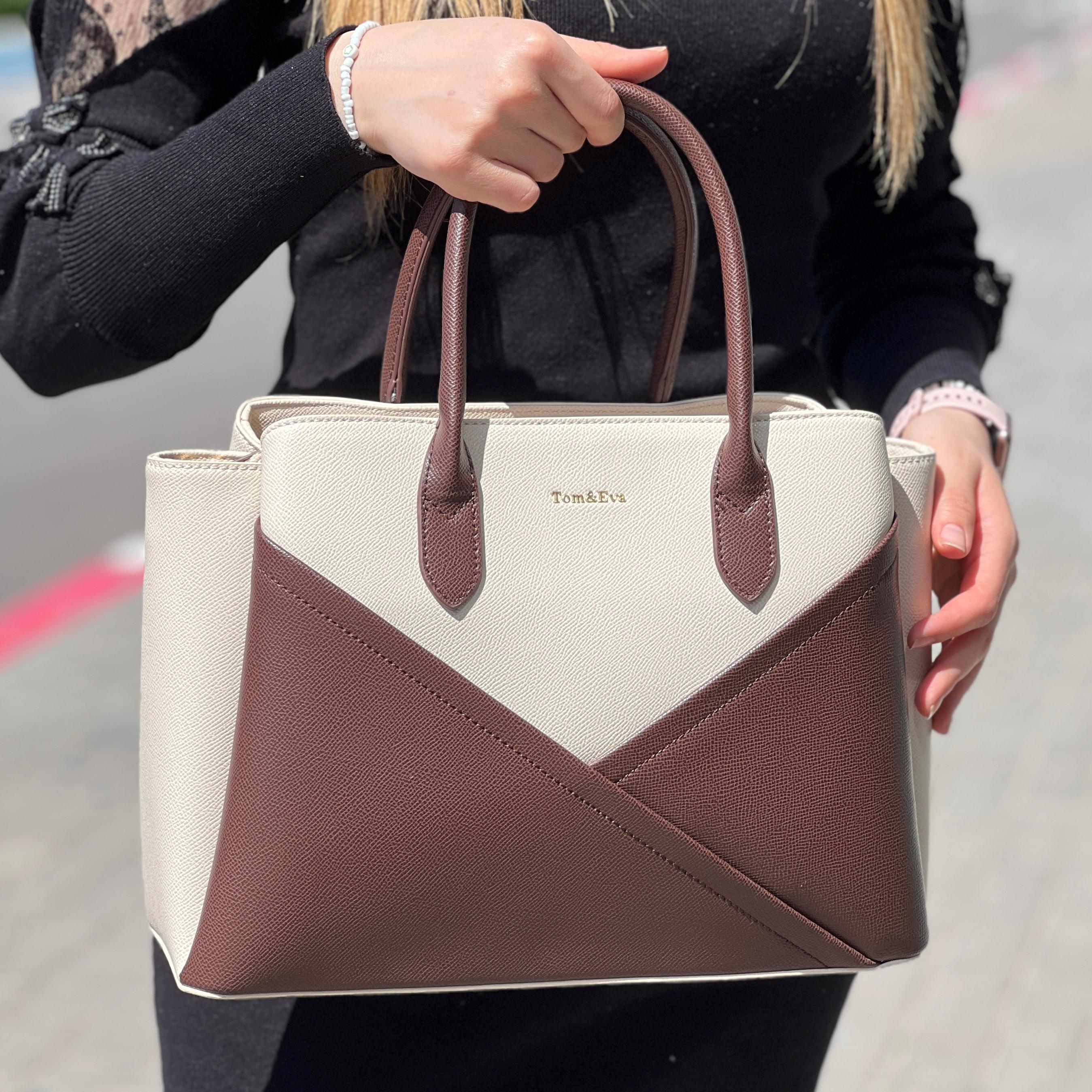 Sac à main chic bicolore