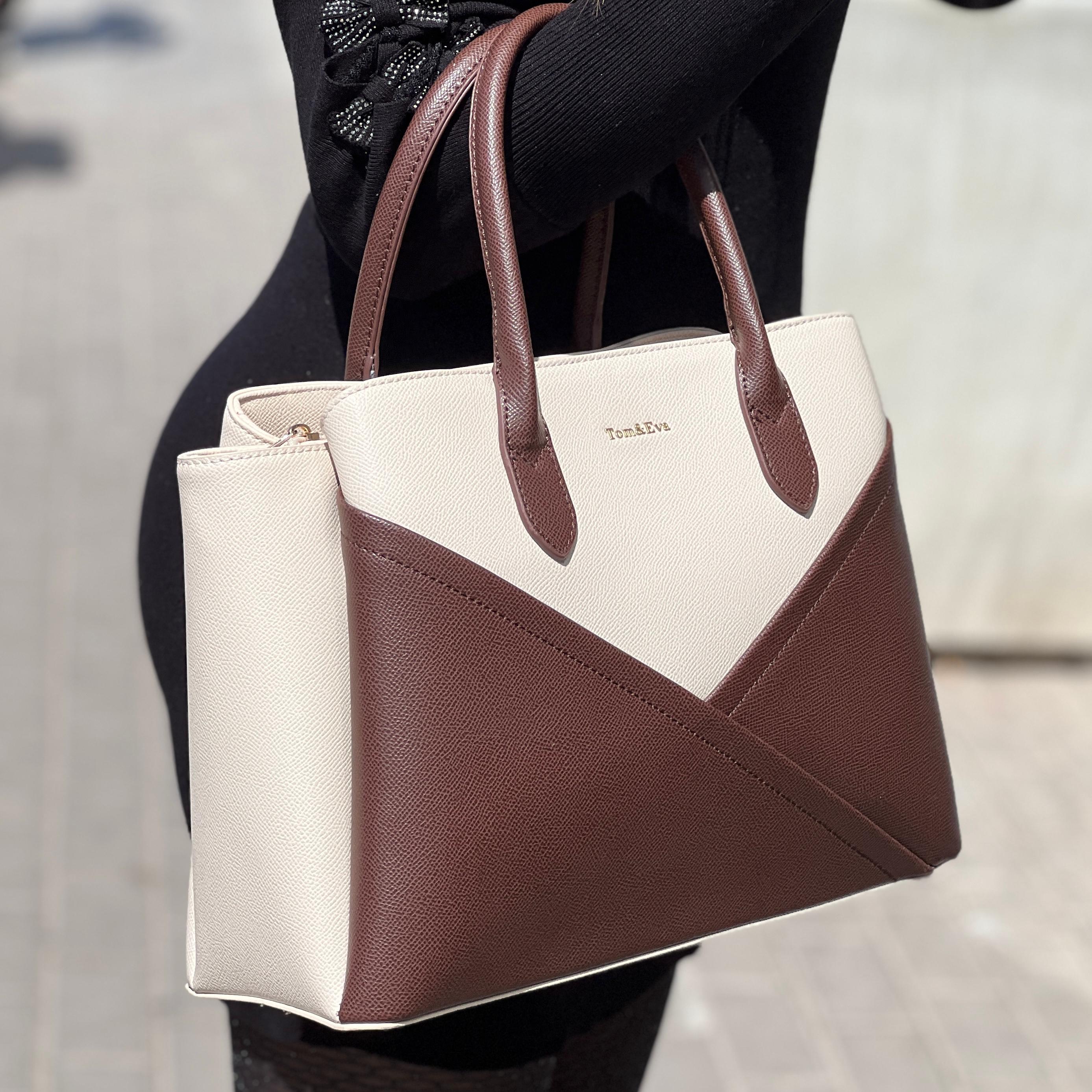 Sac à main chic bicolore