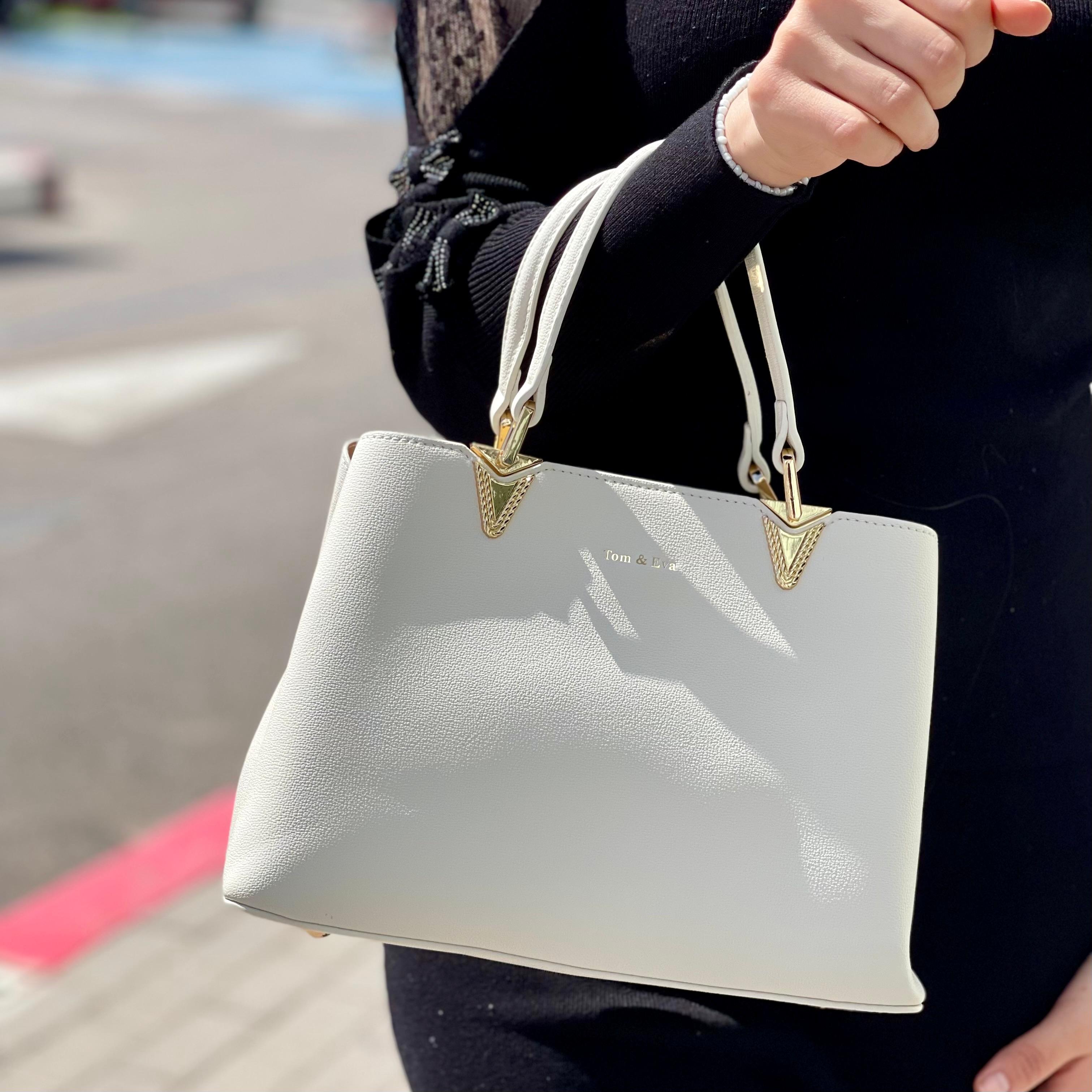 Cnoles-Sac à main en cuir de grande capacité pour femme