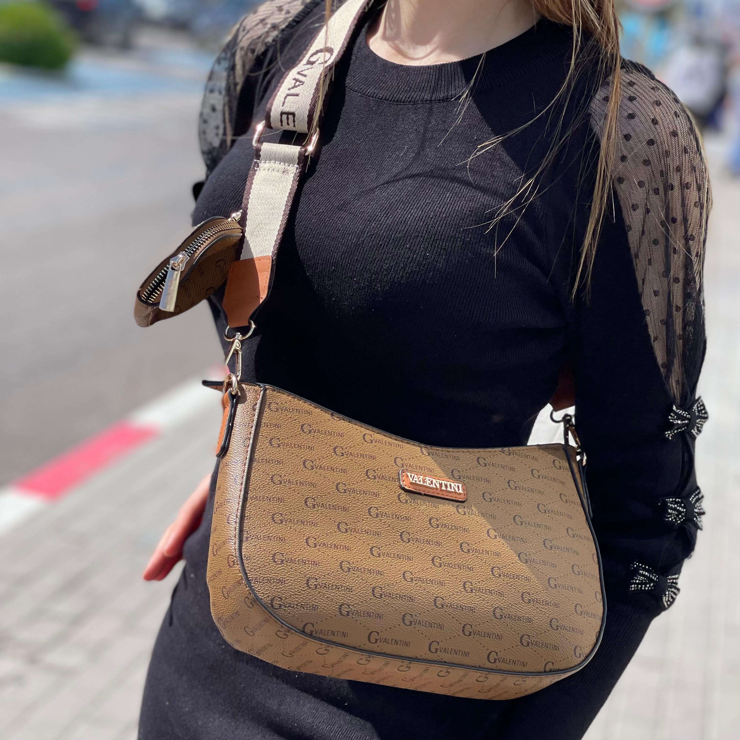 Sac à bandoulière incurvé à motif