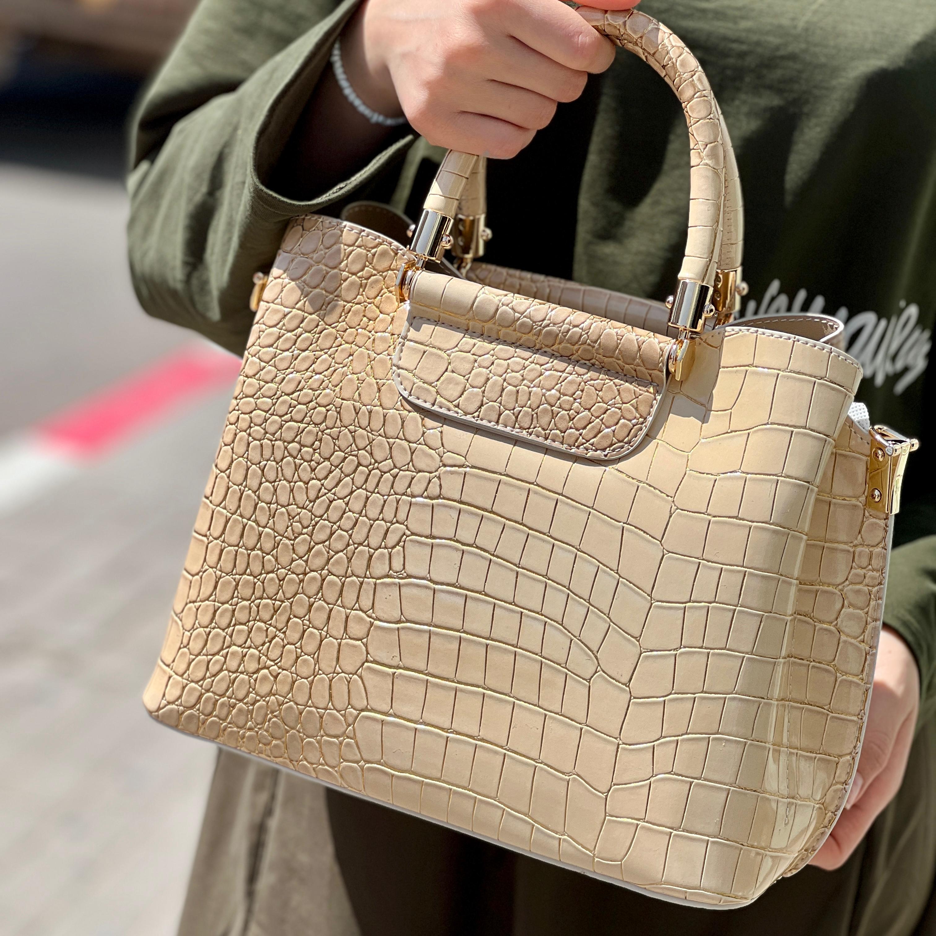 Sac à motif crocodile