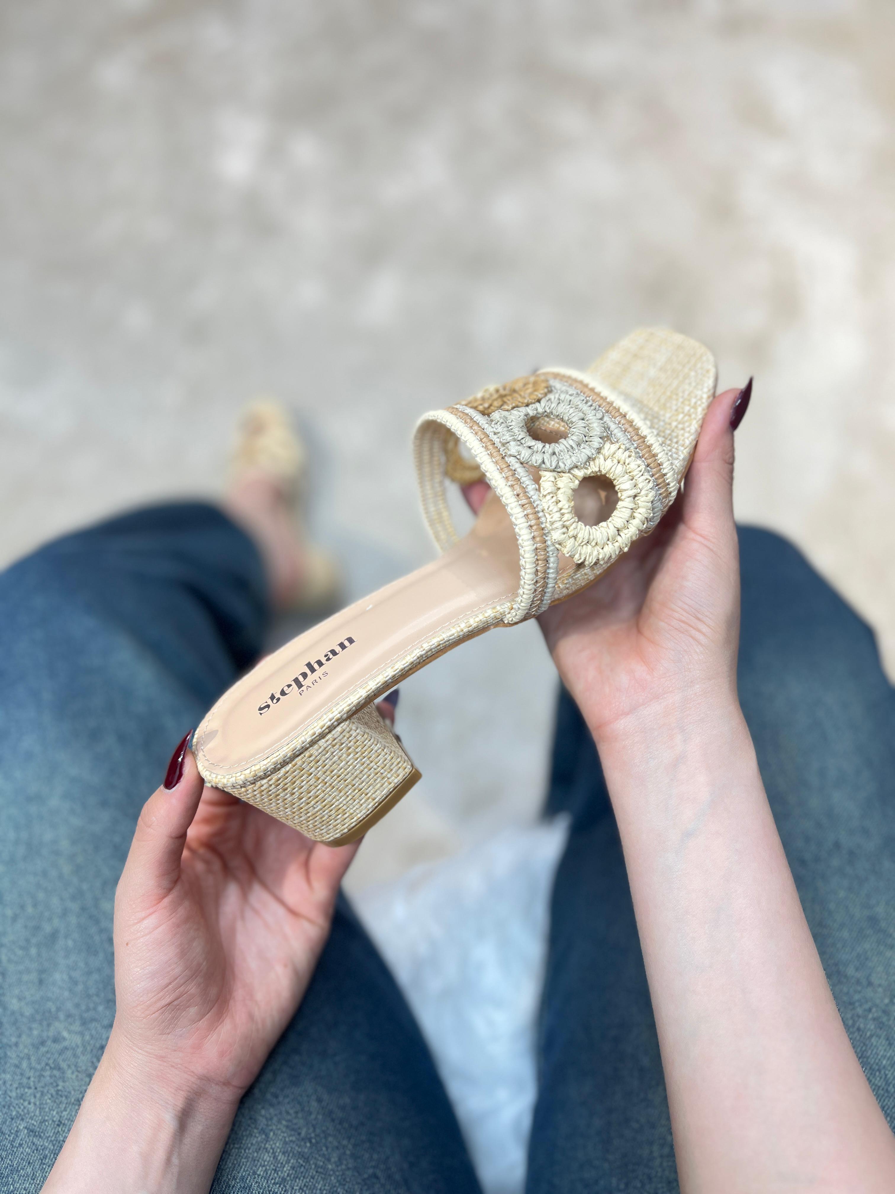 Sandale femme talon carré