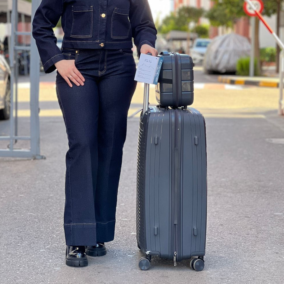 Valises Avec Détail De Cadenas Et Mécanisme De Traction