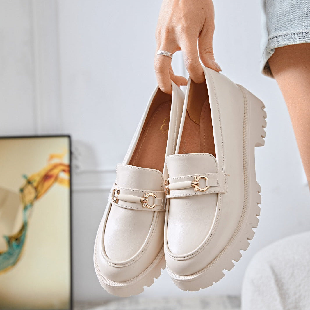 Mocassins avec détail doré