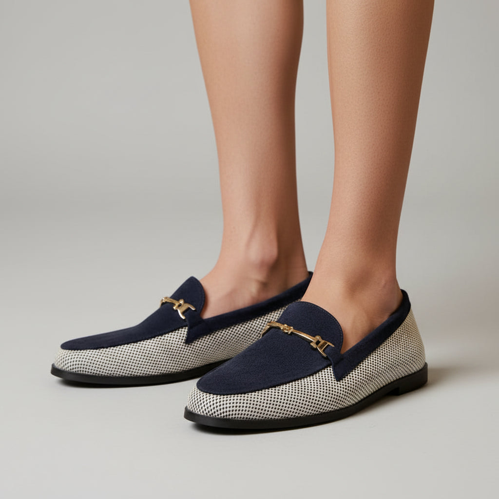 Moccasins Dual-Textured Bit Loafer