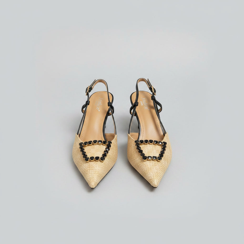 Escarpins Slingback à Ornement Bijouté