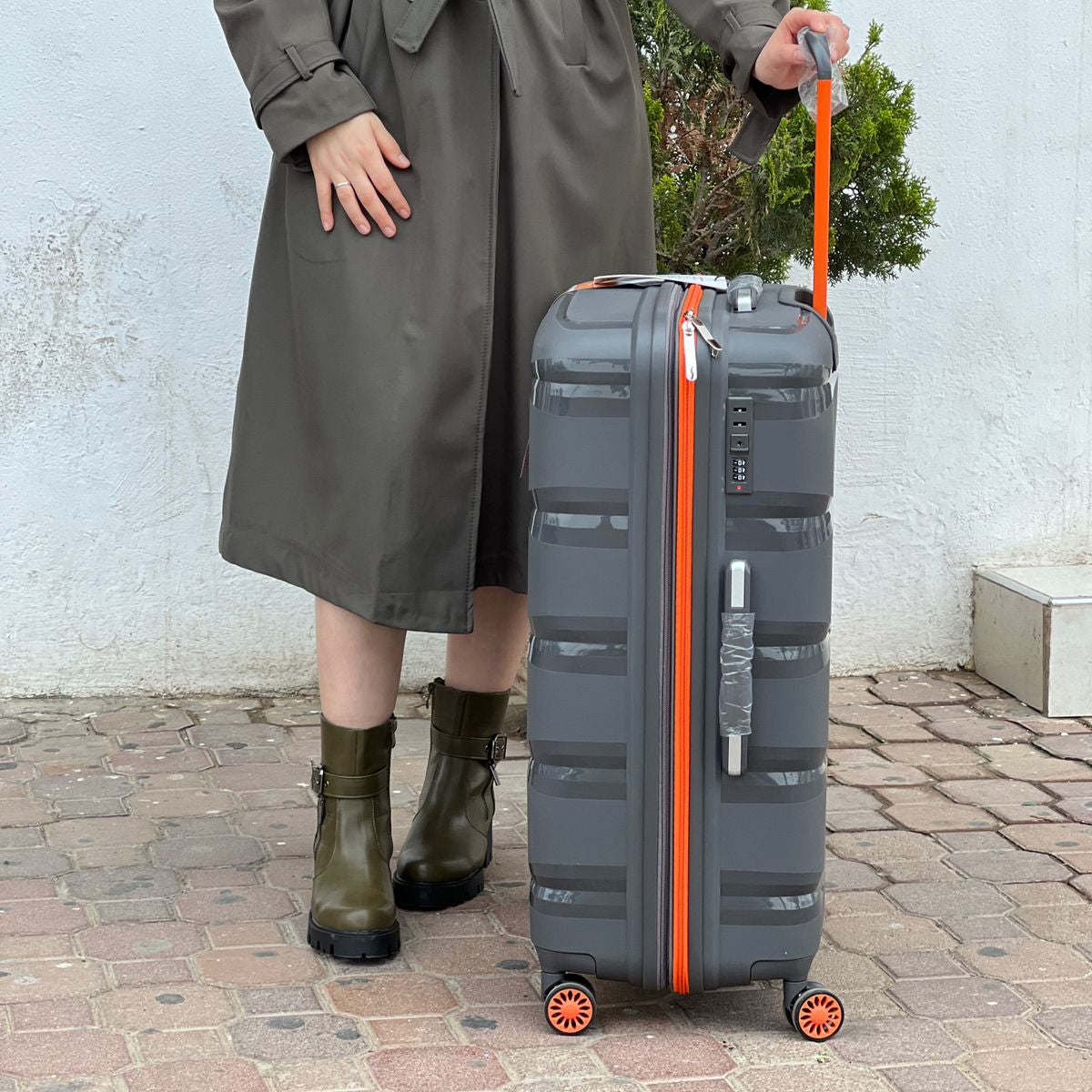 Valise à roulettes en aluminium de grande capacité