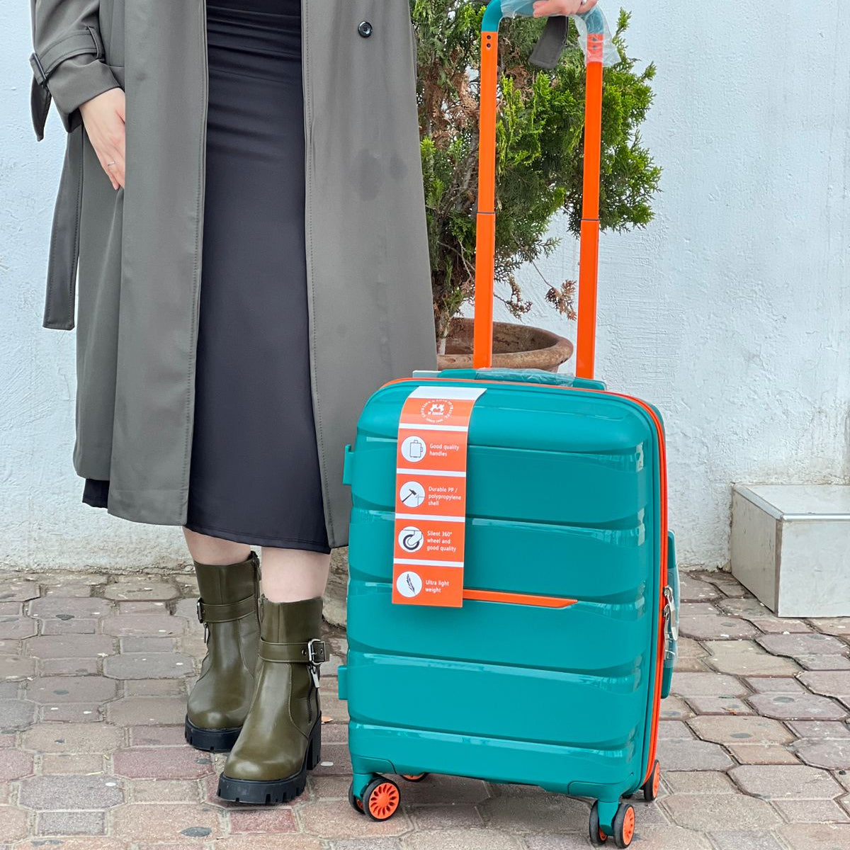 Valise à roulettes en aluminium de grande capacité