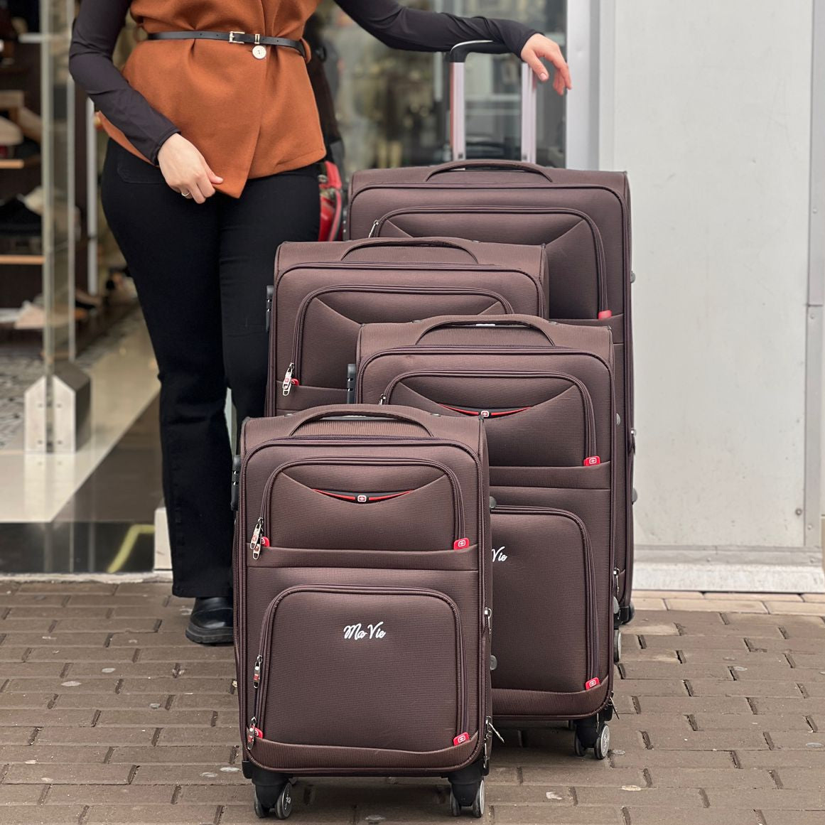 Ensemble de 4 valises en polyester