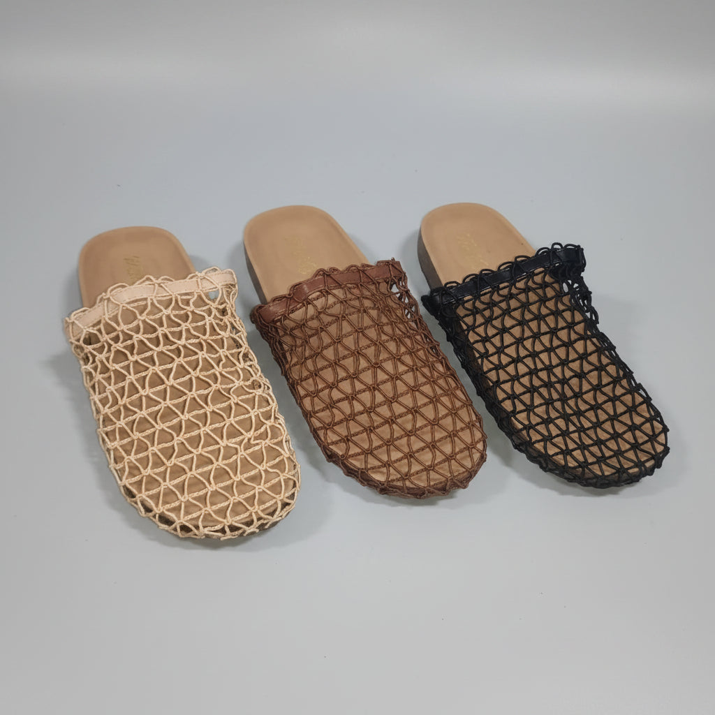 Sabot avec tige effet filet