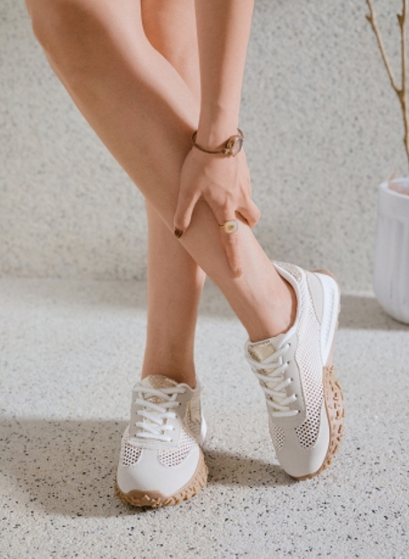 Baskets à empiècements irisés