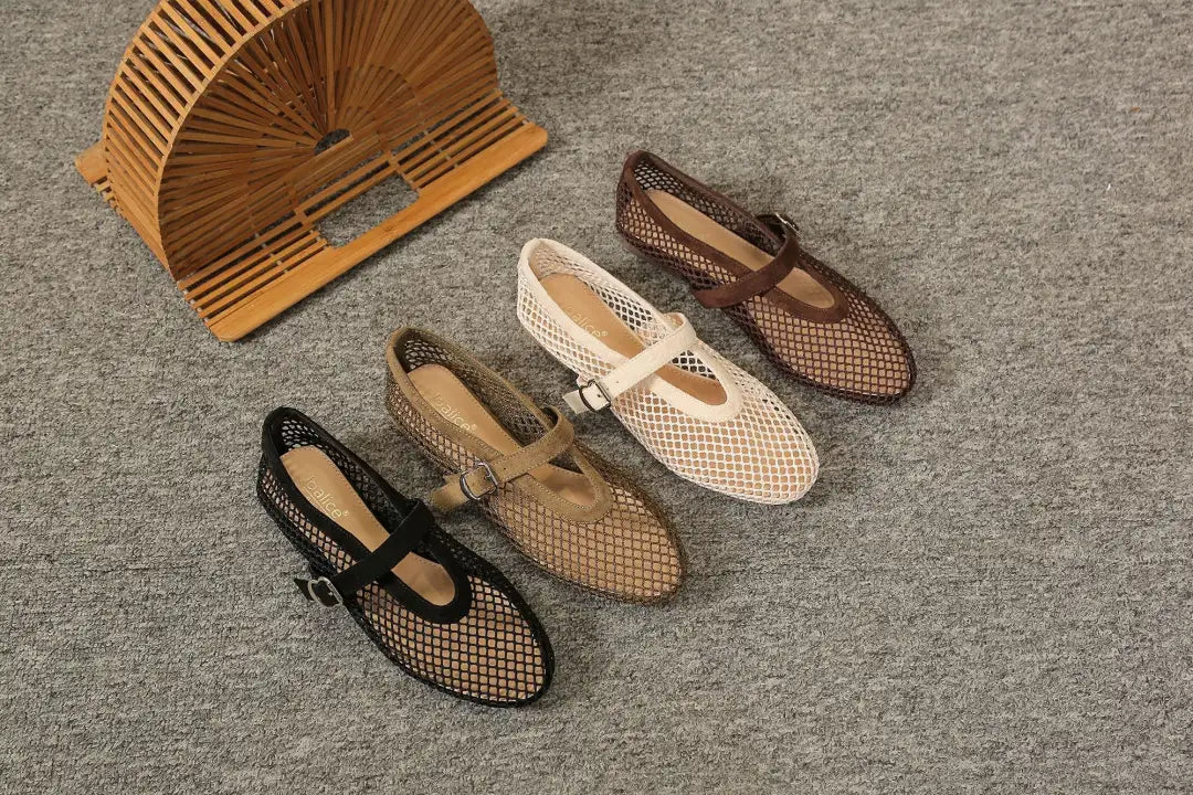 Ballerines Mary Jane en Résille