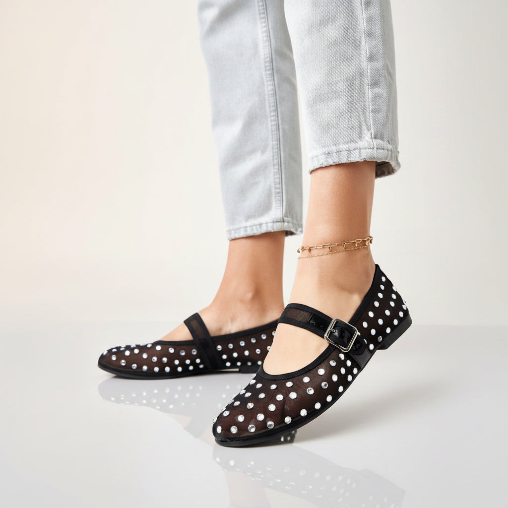 Ballerines ornées de strass
