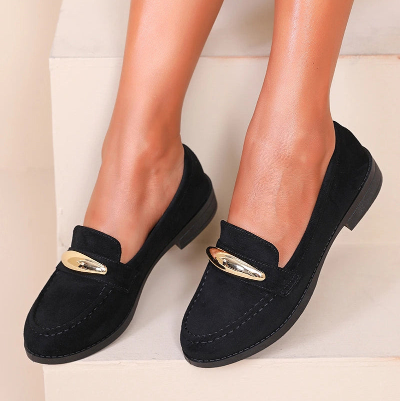 Mocassins avec accessoires doré