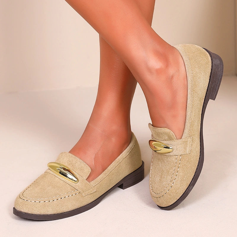 Mocassins avec accessoires doré