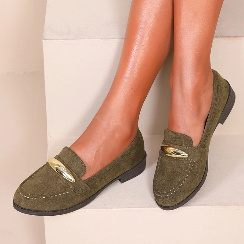 Mocassins avec accessoires doré