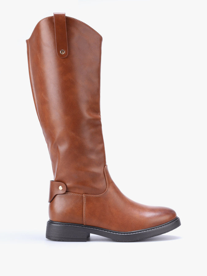 Bottes style cavalière en simili