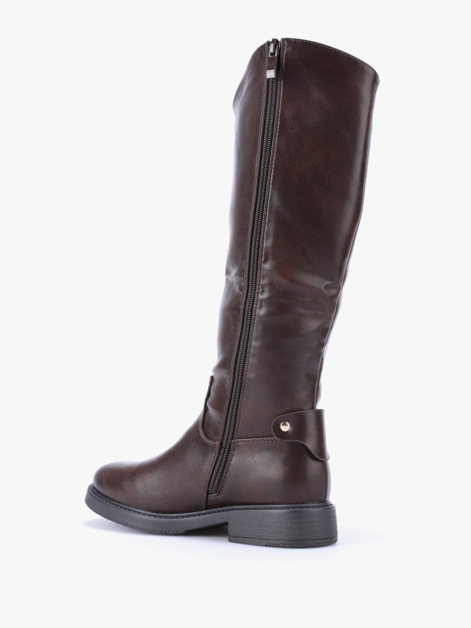 Bottes style cavalière en simili