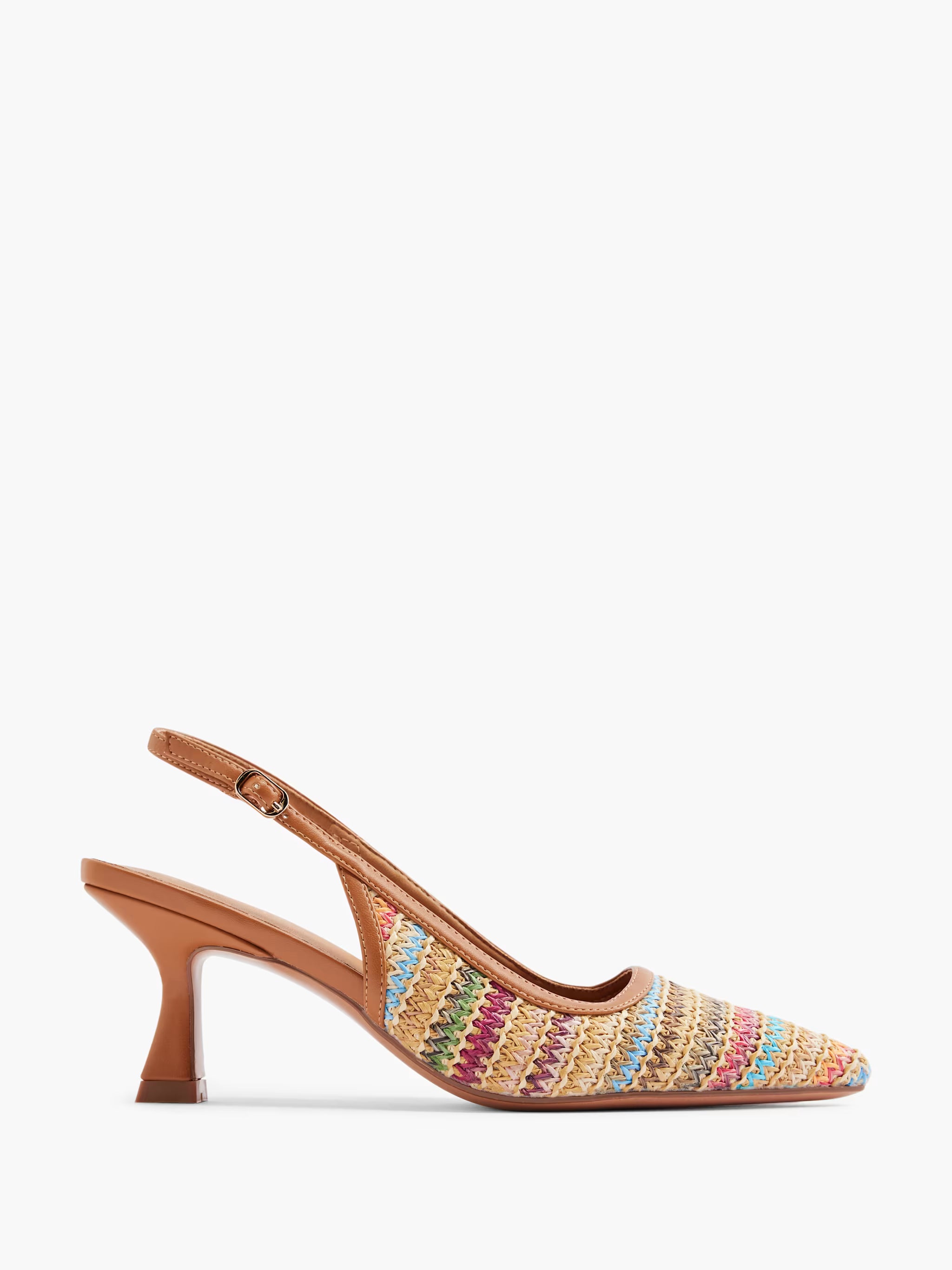 Escarpins Slingback à Texture Tressée