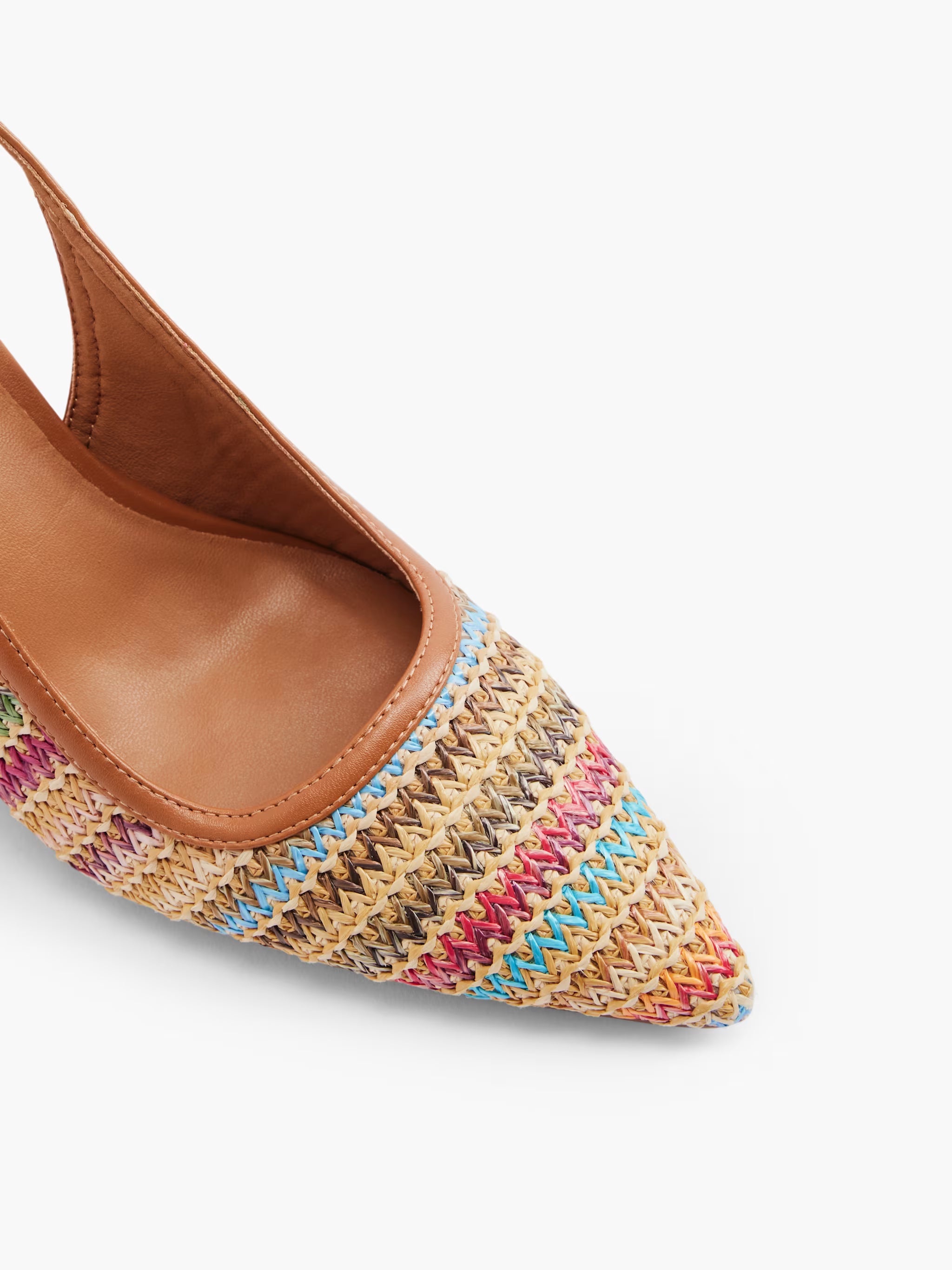 Escarpins Slingback à Texture Tressée