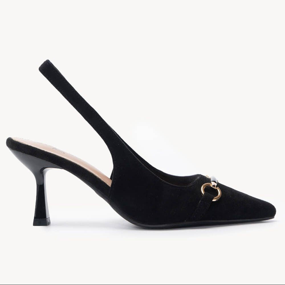 Escarpins Slingback à Mors Doré