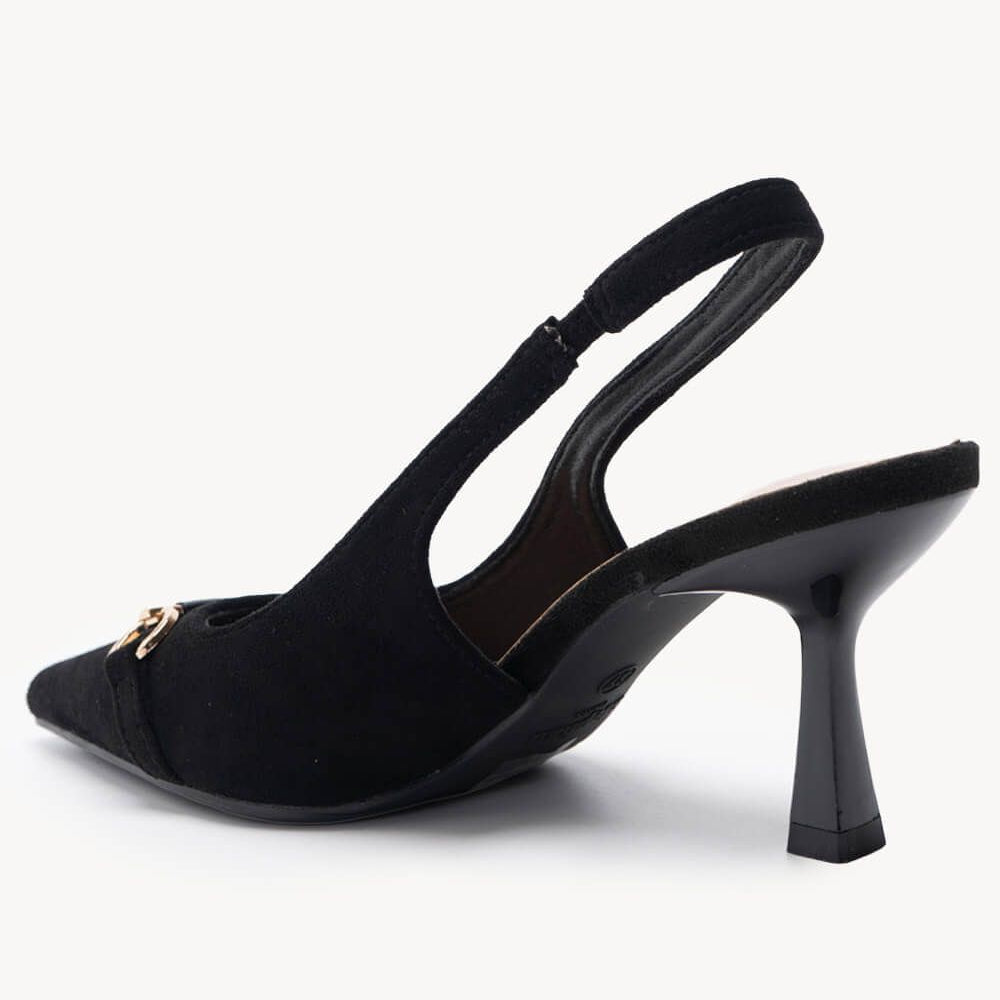 Escarpins Slingback à Mors Doré