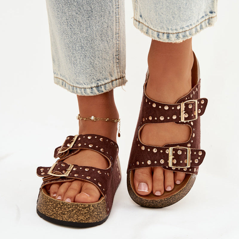 Sandales Tendance à Double Bride