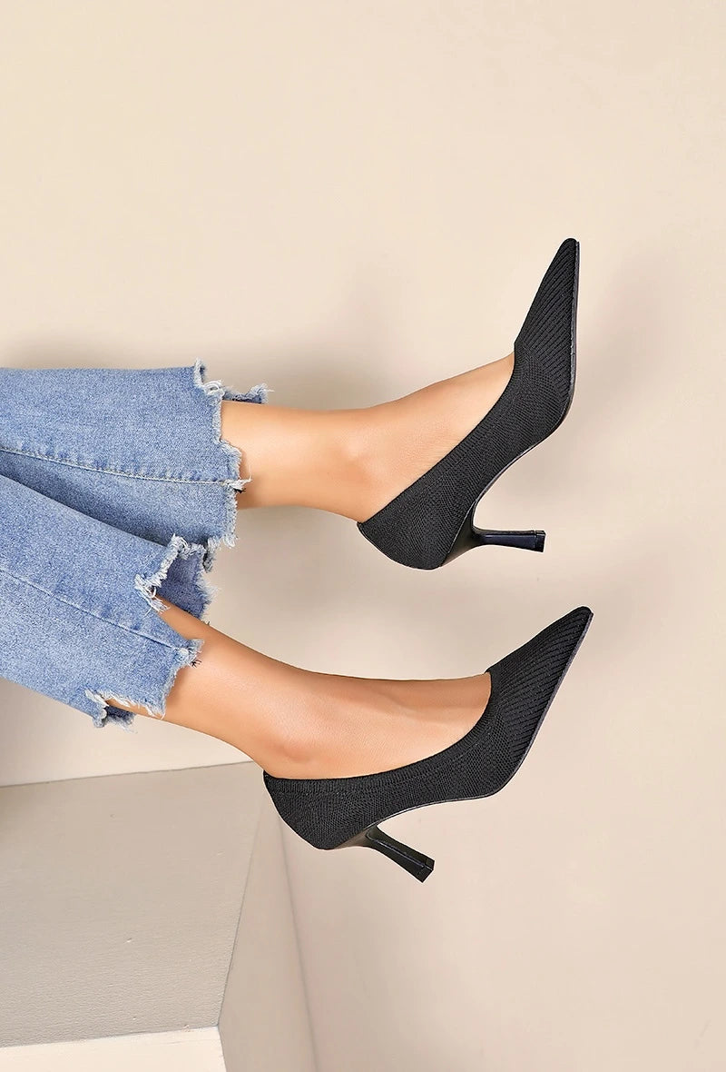 Escarpins à talons en tissu confort tendance