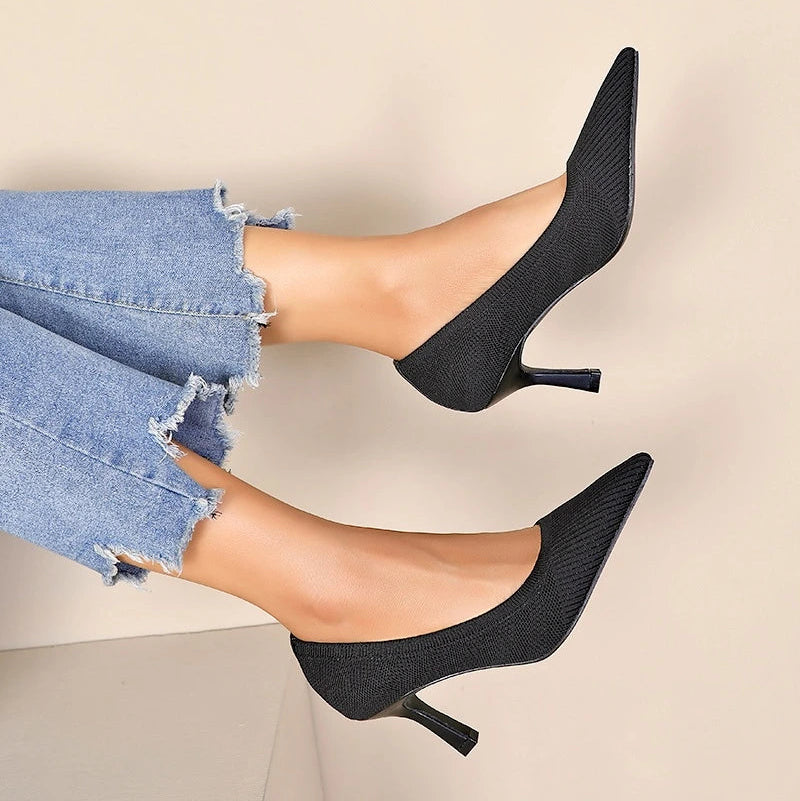 Escarpins à talons en tissu confort tendance