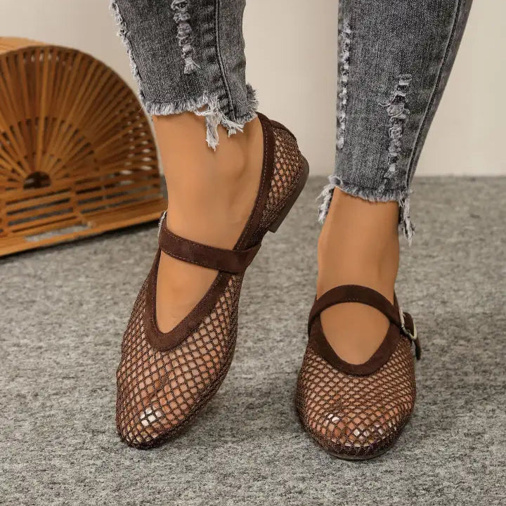 Ballerines Mary Jane en Résille
