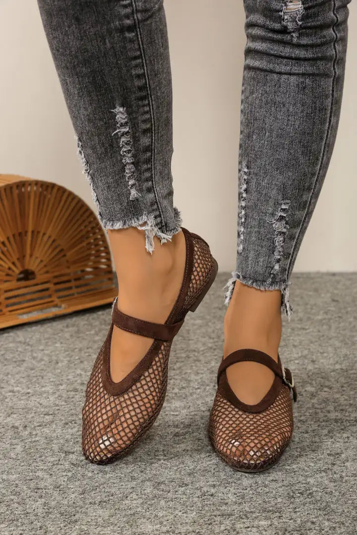Ballerines Mary Jane en Résille