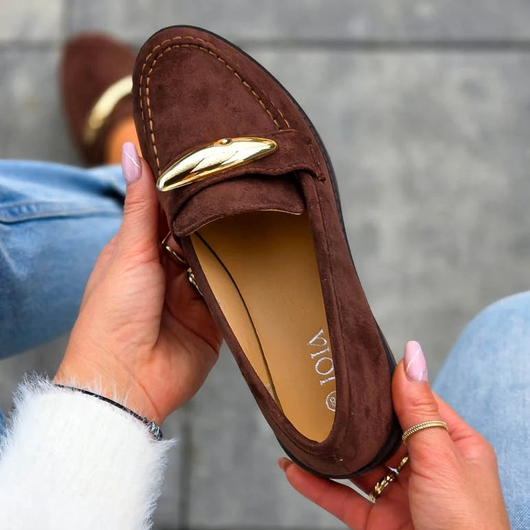 Mocassins avec accessoires doré