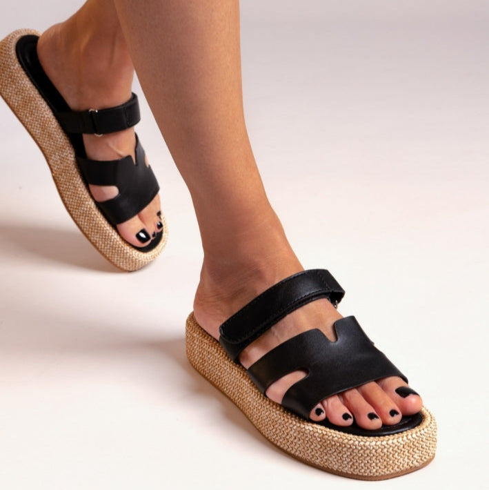 Sandales à plateforme avec velcro ERYNN