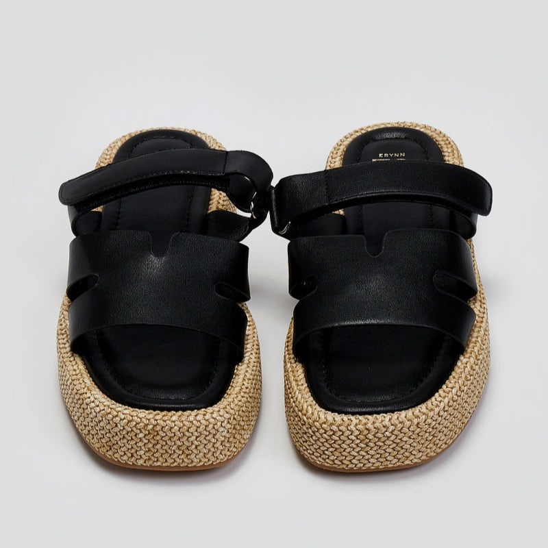 Sandales à plateforme avec velcro ERYNN