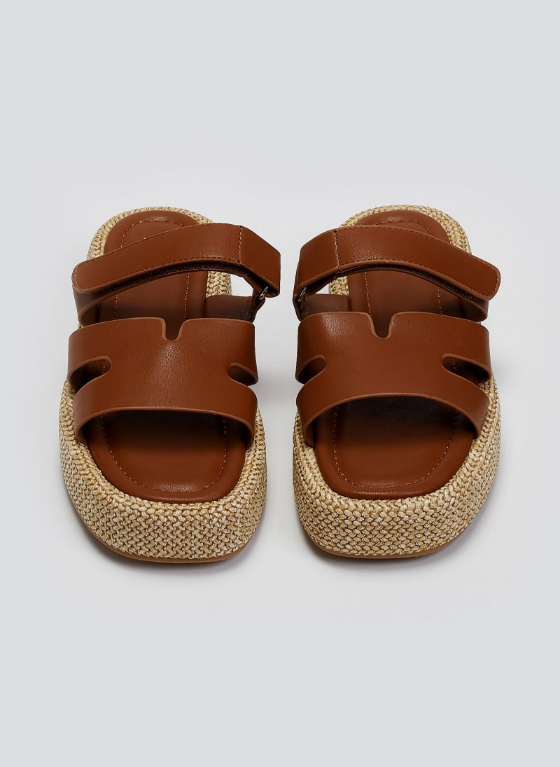 Sandales à plateforme avec velcro ERYNN