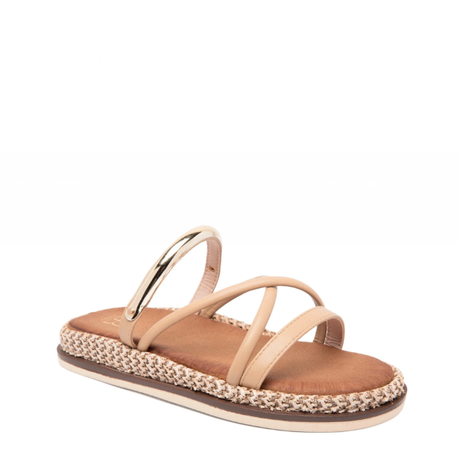 Sandales femme plates à brides fines croisées