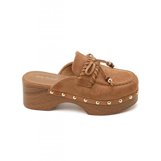 Mules Sabots Style Loafer en Daim