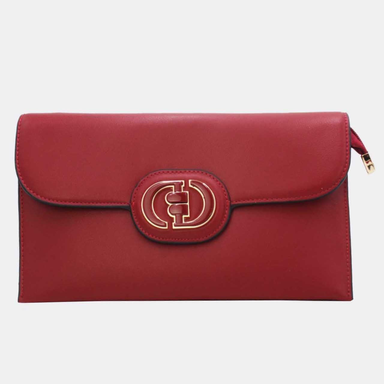 Pochette Rabat Argentée — Médaillon Signature & Chaîne