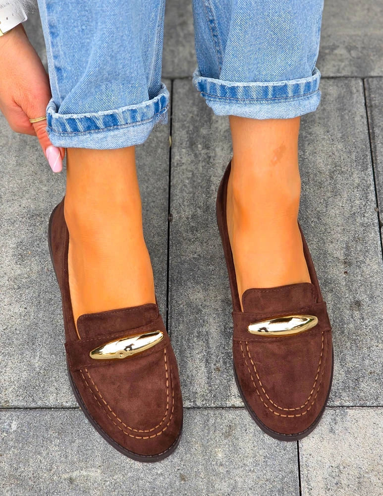 Mocassins avec accessoires doré