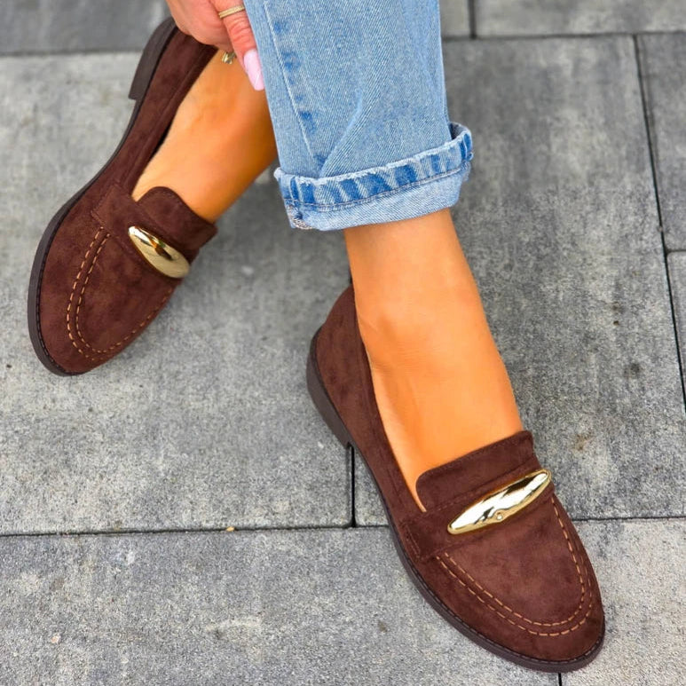 Mocassins avec accessoires doré