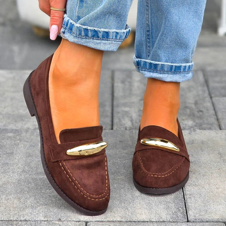 Mocassins avec accessoires doré
